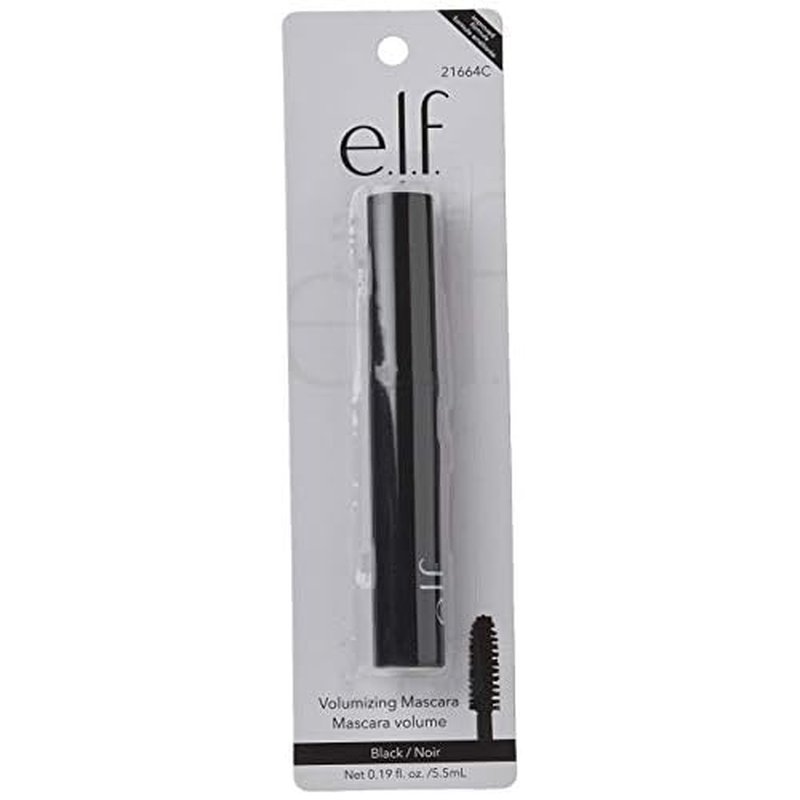e.l.f. Cosmetics Volumizing Mascara, Mascara For Fuller, Thicker-Looking Lashes, Enriched With Vitamin E, Black,0.19 Fl Oz (Pack of 4)