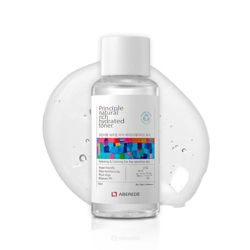 Principle Natural Rich Hydrated Toner 5.07 fl oz / 150ml, Hydrating & Moisturizing for Dry, Oily & Sensitive Skin, Soothing Toner, Triple Hyaluronic Acid, Moisture Barrier, Calming