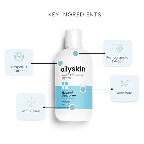 Natural Outcome Oily Skin Face Toner | Purifying Astringent Facial Toner | Naturally Keeps Skin Matte & Shine Free | Minimizes Appearance of Pores While Keeping Skin Hydrated with Aloe Vera | 8 oz