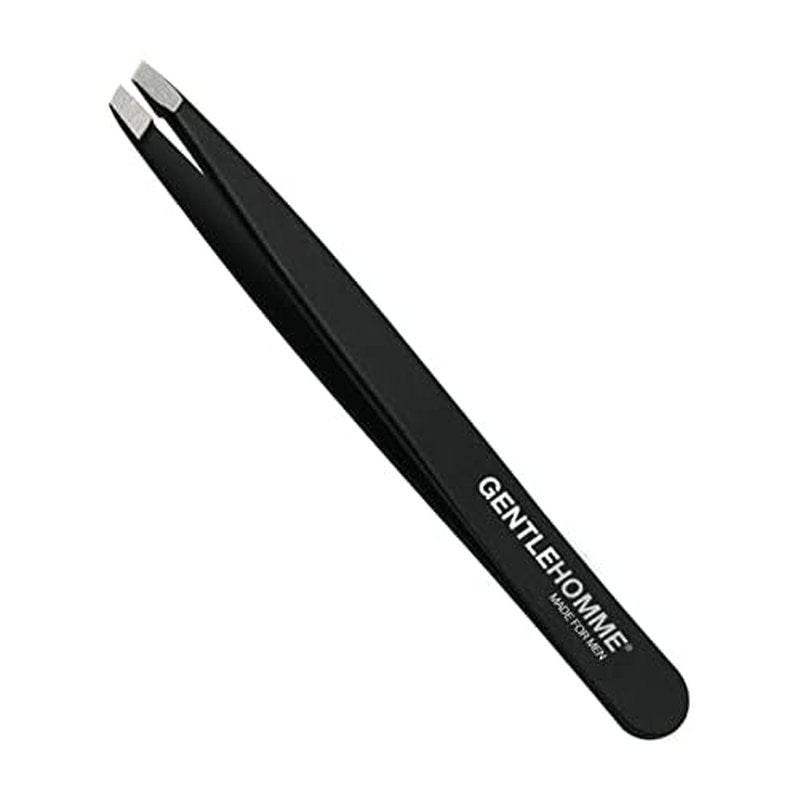Gentlehomme - Tweezers - Men¡¯s Beard, Eyebrow & Facial Hair Tweezers - Shape Eyebrows & Clean Up Your Beard - Designed to Grasp Thick, Coarse Hair - Precise Straight Flat Tip - Stainless Steel -1 Pack