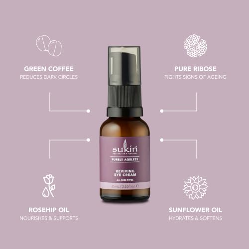 Sukin Reviving Eye Cream - Hydrating Anti-Aging Eye Treatment with Natural Ingredients