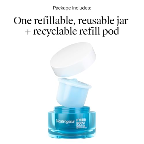 Neutrogena Hydro Boost Water Gel Face Moisturizer Starter Kit with Refillable Jar & 1.7 oz Refill Pod