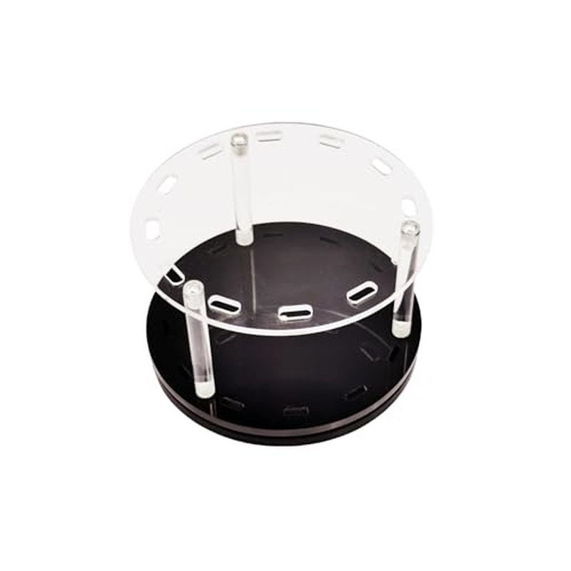 12 Holes Acrylic Rotatable Tweezers Holder, Eyelash Makeup Grafting Tweezer Display Stand Extensions Organizer Training Rack Beauty Tools (Black)
