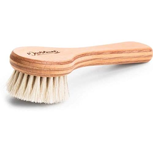 The Original Made in Germany: P.Jentschura Facial Brush with Wooden Handle Made with Natural Pure Horse Mane