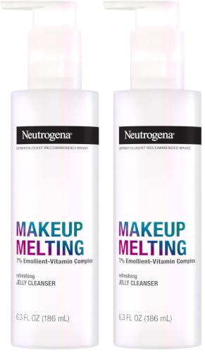 Neutrogena Makeup Melting Jelly Cleanser 6.3 Fl Oz Pack of 2 - Gentle Face & Eye Remover