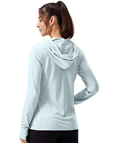 Soothfeel Women's UPF 50+ Sun Protection Hoodie Jacket - X-Large D-Light Blue