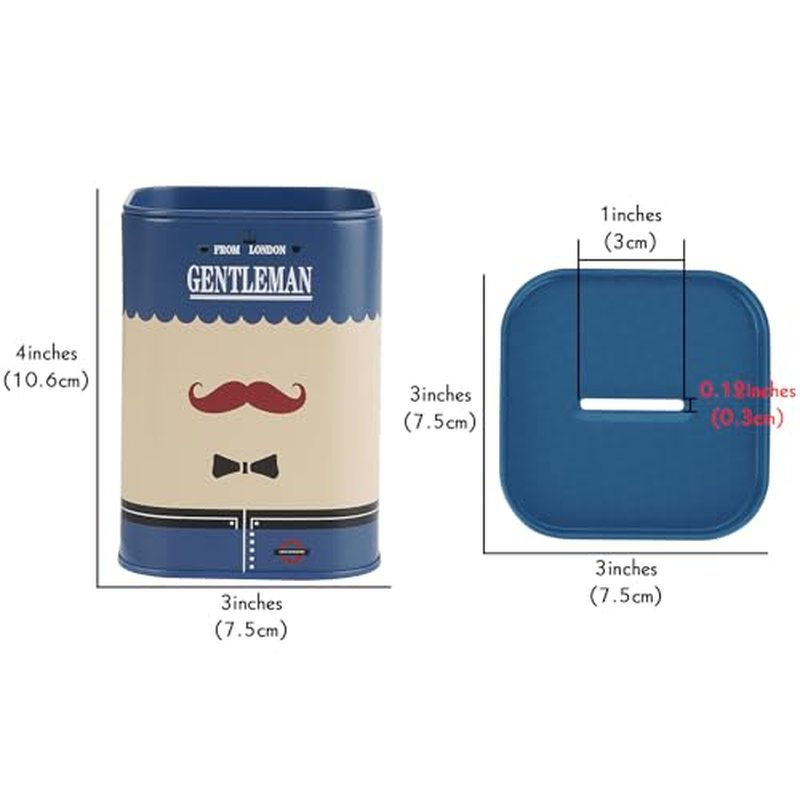 1 Pack Razor Blade Disposal Container for Safety Razor Blade, Detachable Safe Blade Bank for Used Leaf Razor, Large Capacity Razor Iron Disposal Case (Blue A)