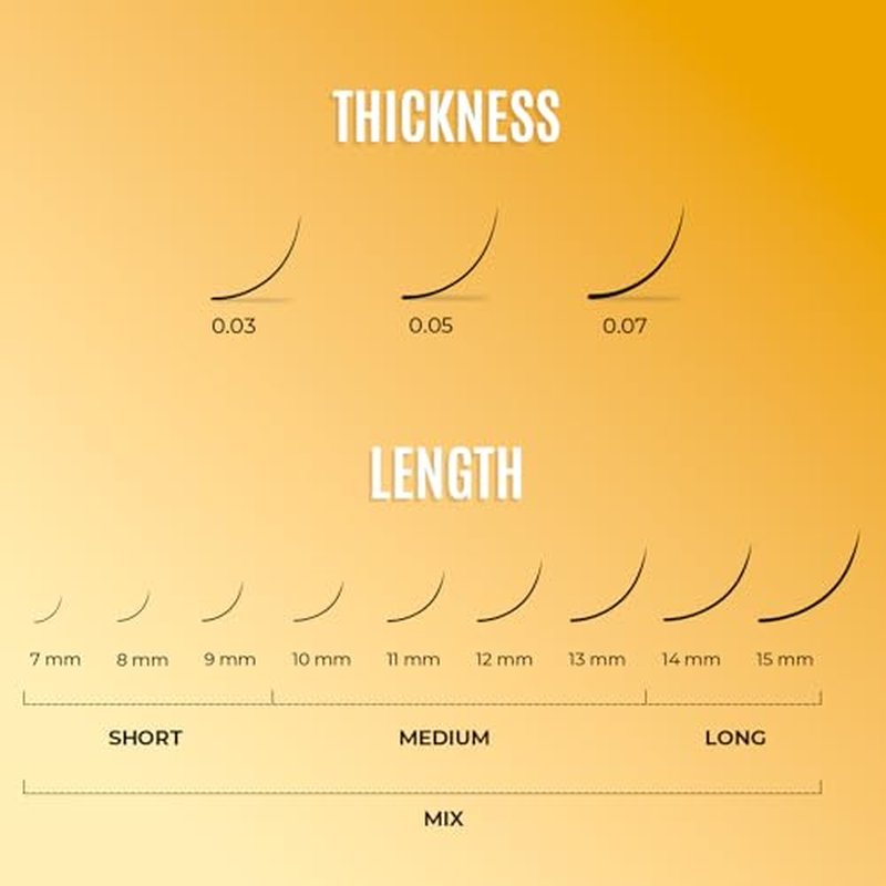 Easy Fan Lash Extensions by STACY LASH | D Curl Eye Lashes | Easy Fanning Lashes 3D 4D 5D 6D 7D 10D | Volume Set | 16-Rows Lash Tray | Eyelash Extension Supplies for Lash Tech |D-0.07-11mm