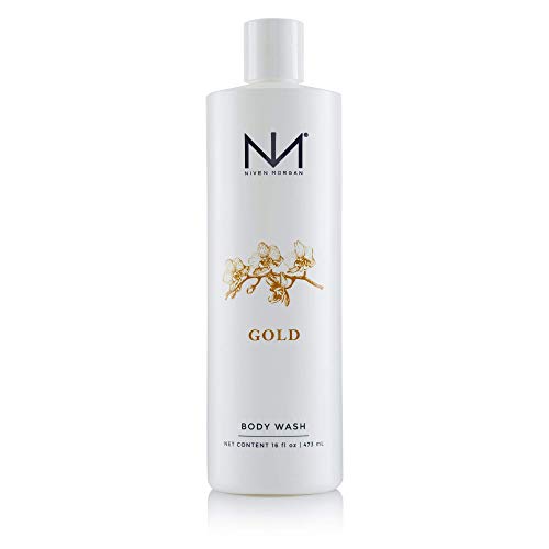 Niven Morgan Gold Body Wash 16oz - Paraben & Sulfate Free Moisturizing Shower Gel