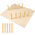 Pegboard Drawer Organizer 30x21 Inch Adjustable Kitchen Storage Solution - Durable Wood