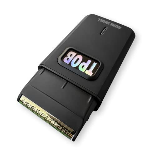 TPOB Mini Skull Single Shaver Compact Design That can fit in Your Pocket with a Turbo Charged Motor, Perfect for Both Professional and at-Home use (Black)