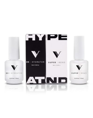 V Beauty Pure Nail Dehydrator & Primer Bundle - 15ml Each for Long-Lasting Manicures