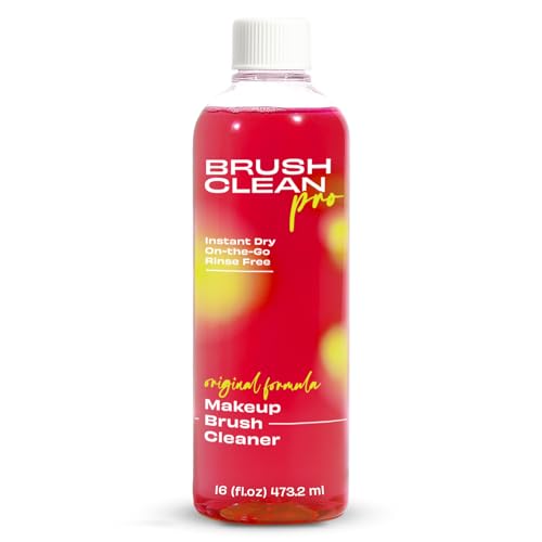 Original Rose Makeup Brush Cleaner - Professional Cleanser for Makeup Brushes - Quick-Drying, Rinse-Free Formula - Removes Stubborn Waterproof Make Up, 16 oz