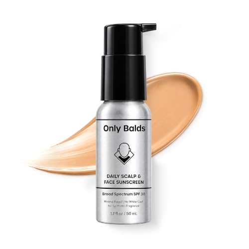 Tinted Mineral Sunscreen SPF 30 for Scalp & Face - Broad Spectrum, No White Cast, 1.7 Fl Oz