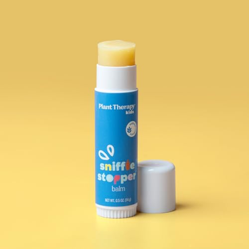Plant Therapy Kids Sniffle Stopper Balm Stick 0.5 oz Supports Clear, Easy Breathing, Soothes Skin While Easing Congestion, All Natural Ingredients
