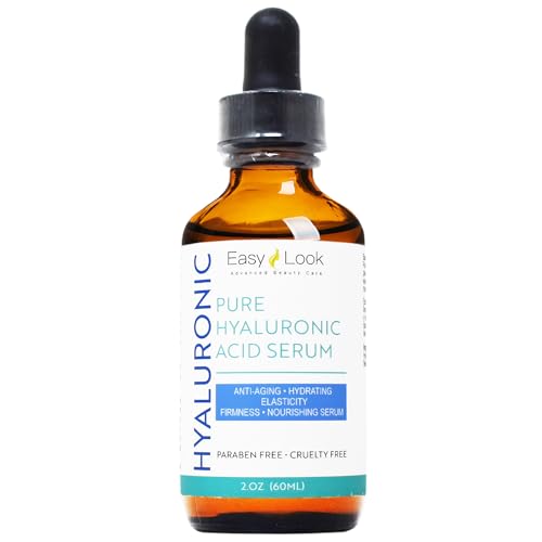 Pure Hyaluronic Acid Serum for Face Anti Aging, Fine Lines, Dark Spots, & Dry Skin 2 oz