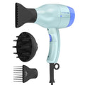 TOME 1875W Ionic Hair Dryer with Diffuser Set - Blue - 3 Attachments, Home Use