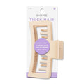 Gimme Beauty XL Rectangle Double Teeth Claw Clip - Extra-Large Accessory for Strong Hold - Perfect for Long, Thick, Curly Hair - Non-Slip Clip for Everyday Wear - Tan