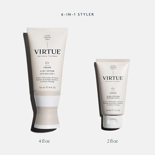 Virtue 6-in-1 Hair Styler & Styling Cream with Heat Protection - 4 Fl Oz Pack of 2