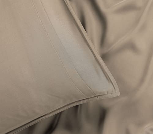 Stylinen Queen 100% Organic Eucalyptus Tencel Bed Sheets Set - 4 Piece, Sand
