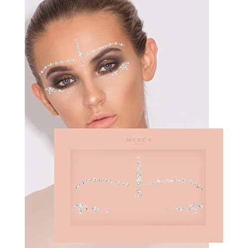 Gwen Silver Bindis ? MERCY LONDON Crystal Indian Bindi Face Jewels Gold Silver Bridal