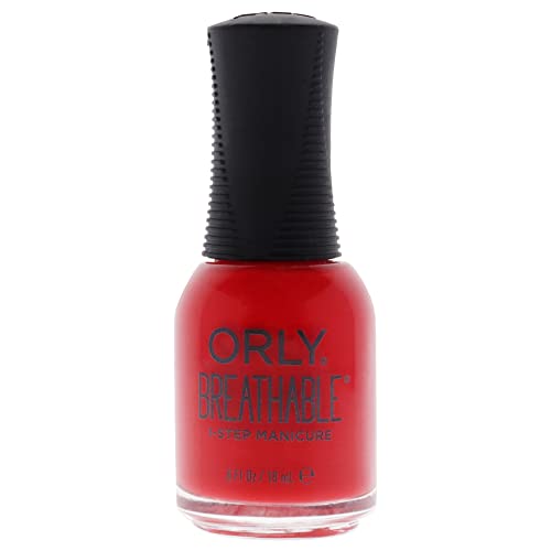 ORLY Breathable Nail Polish 'Cherry Bomb' | Color + Treatment No Base Coat or Top Coat Needed | 0.6 fl oz
