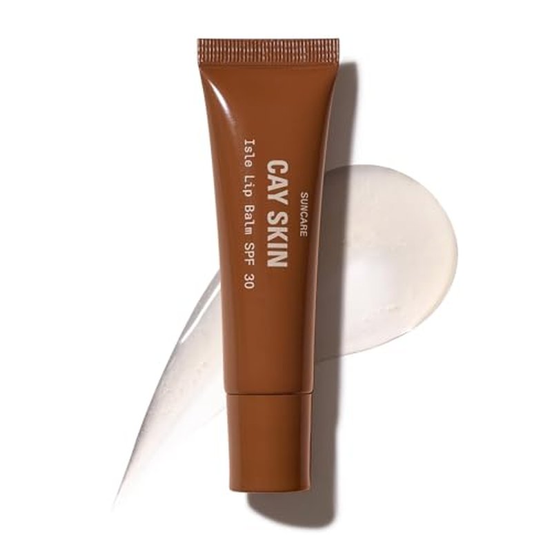 Cay Skin Isle Lip Balm SPF 30 ? High Shine, Hydrating + Sheer Lip Gloss in Vanilla Brown Sugar Flavor ? Formulated with Natural Ingredients for All Skin Tones ? Clear, 0.35 oz