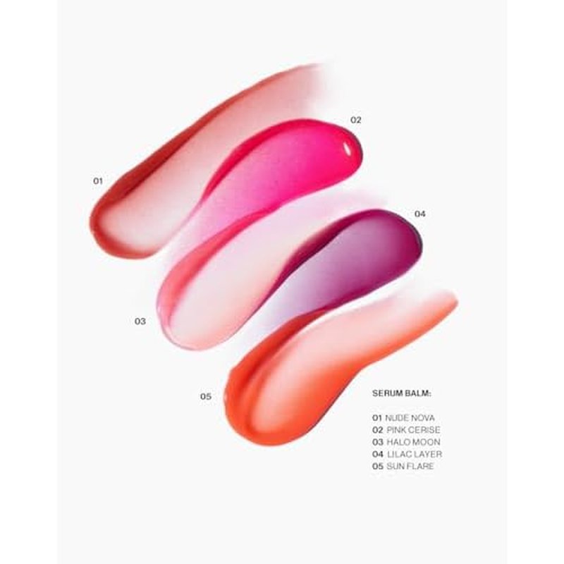 MAKE Beauty Serum Balm Hydrating Lip Oil. Vegan moisturizing lip gloss with plumping effect. Lip treatment cream for soft, smooth, shiny lips - Shade, Sun Flare