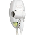 Conair 134W Mini Turbo White Wall Mount Hair Dryer with Nightlight - 1600W