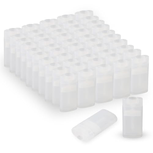 100PCS 15ML Transparent Reusable Oval Lip Balm & Deodorant Tubes for DIY Crafts - Variation of THIS listing