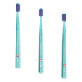 Soft Toothbrush for Adults - Gentle, Plaque-Removing, 1560 Ultra-Fine Filaments, Pack of 3