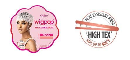 WIGPOP Outre Full Wig Nola - Off Black 1B, Heat-Resistant Synthetic Wig