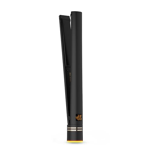 1 Inch Flat Iron Hair Straightener - Micro-Shine Black Gold Ionic Styling Iron - Pack of 1