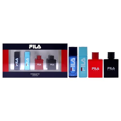 FILA Men's Cologne Gift Set - Long Lasting Refreshing Fragrance, Trendy Portable Bottle, 4 Pieces