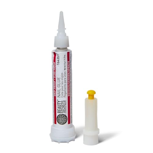 Beauty Secrets Drip & Clog Proof Nail Glue 2-Pack for Strong, Mess-Free Manicures