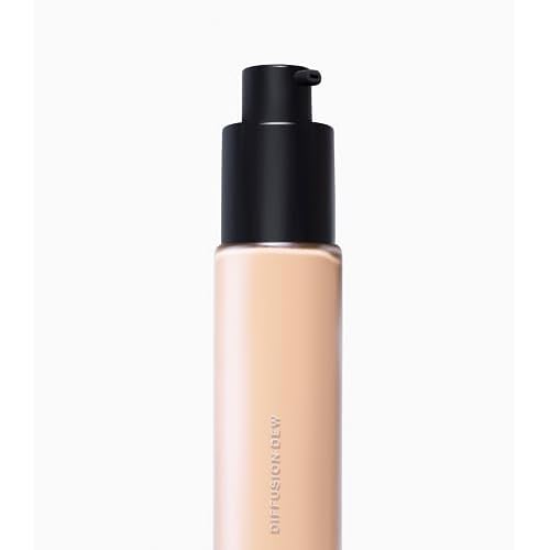 MAKE Beauty Diffusion Dew Skin Tint. Sheer to Medium Coverage Radiant Finish. Blurring, Smoothing, and Brightening. Enhanced with Niacinamide and Adenosine. Diffusion Dew - Light 01.5