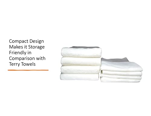 Pearl Blush Organic Cotton Waffle Bath Towels Pack of 2 - Quick Dry & Super Absorbent