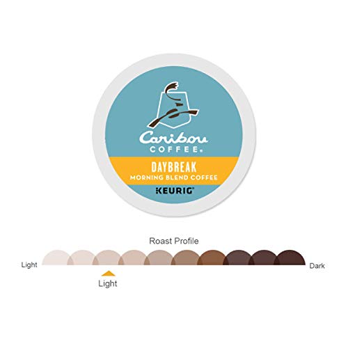 Caribou Daybreak Coffee Pods, Light Roast, 96-Count (4 Boxes of 24) | K-Cup Compatible