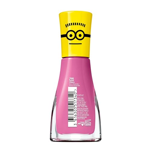 Sally Hansen Insta-Dri¢ç X Despicable Me, Sweet Villainy, Quick Dry, Long Lasting, Streak-Free Shine, Pink Nail Polish