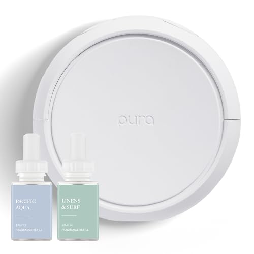 Pura 5 Set Pacific Aqua & Linens & Surf Smart Home Fragrance Diffuser - Customizable Scenting