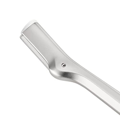 Tweezerman Eyebrow Razor and Mini Tweezer Set with 3 Replacement Blades and Safety Cap (Stainless Steel)
