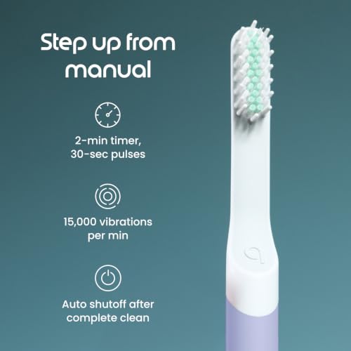 Electric Toothbrush for Adults with Extra Brush Head – Lavender