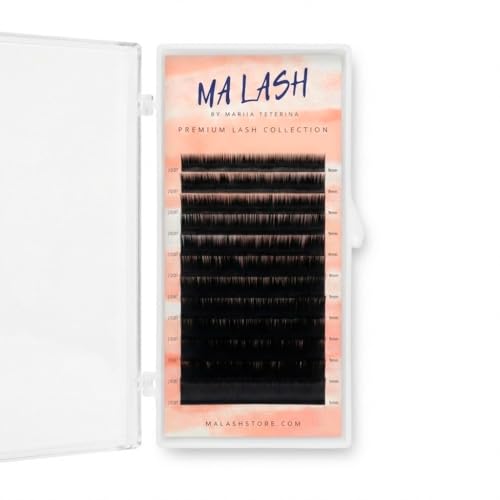 C 0.1 7-13mm Eyelash Extensions Individual Lashes Premium Volume & Classic Lash Soft mixed and single lengths Black Salon Use (C 0.1 (7-13 mm mixed))