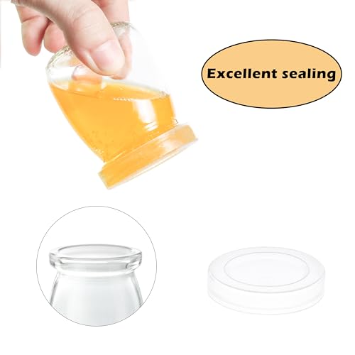 60 Pack Mini Glass Jars with Lids - 3.4 oz Food Storage & Gift Containers (Variation: Glass-60pack-3.4oz)