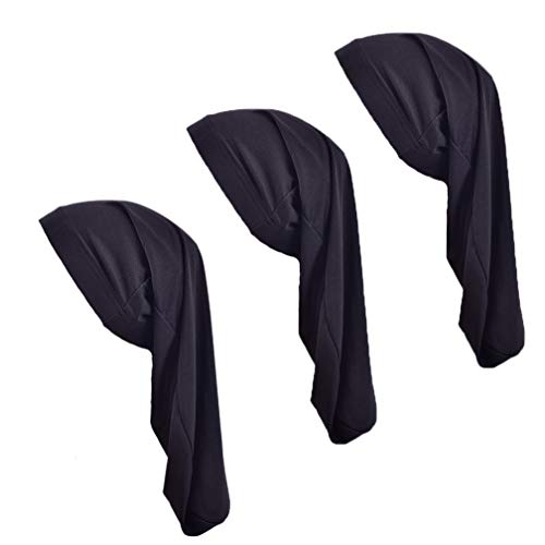 Unisex Spandex Braids & Dreadlocks Cap 3 Packed,Jumbo Satin Night Sleep Bonnet Hair Covers for Men Women
