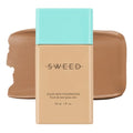SWEED - Glass Skin Foundation | Long-Lasting Fluid Formula | Hydrate, Moisturize, Lift, Plump, Protect | Vegan, Cruelty-Free, Clean Beauty (12 DEEP N/W)