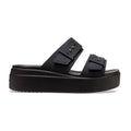 Crocs Women's Brooklyn Buckle Low Wedges - Black 8