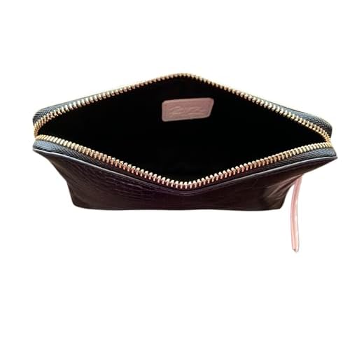 JJNUSA Handmade Sleeve Travel Pouch Leather Safety Razor Case, Double Edge Razor 4.5", Old Fashioned Razor Sleeve Shaving Accessories Men's Shaving Razor Flower Brown