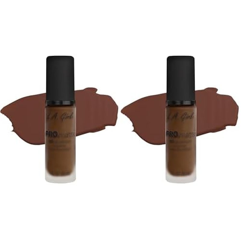 L.A. Girl Pro Matte Foundation, Espresso, 1 Fluid Ounce (Pack of 2)
