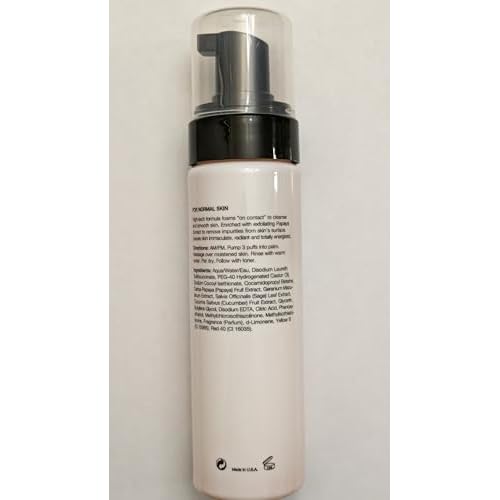 Jolie Papaya Enzyme Cleanser - Exfoliating Gentle Foaming Face Wash, Made with Natural Fruit Extract leaves - Papain, Cucumber & Sage - 7 oz.